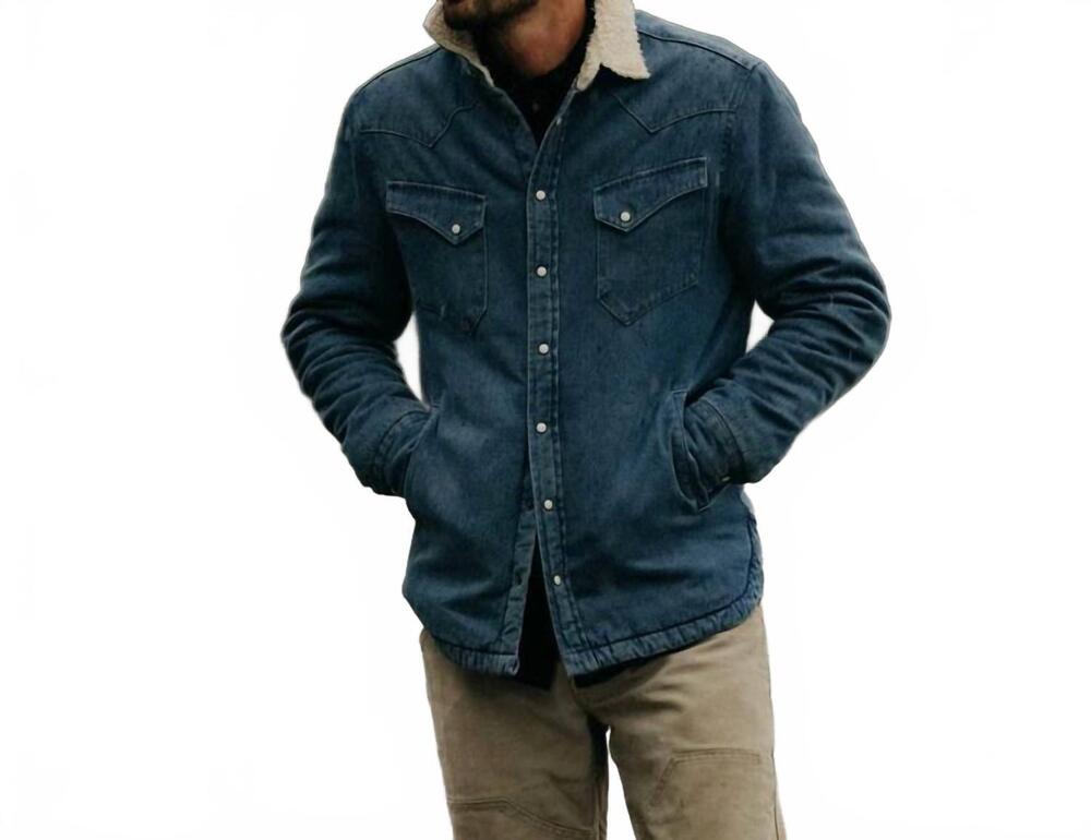 NEW TAYLOR STITCH western shirt jacket in washed indigo